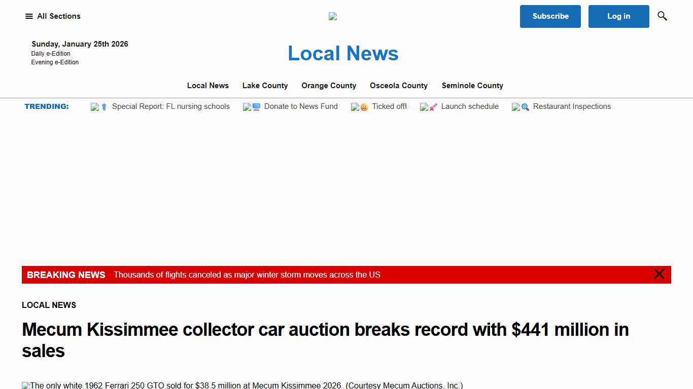 Mecum Kissimmee car auction tallies record $441 million